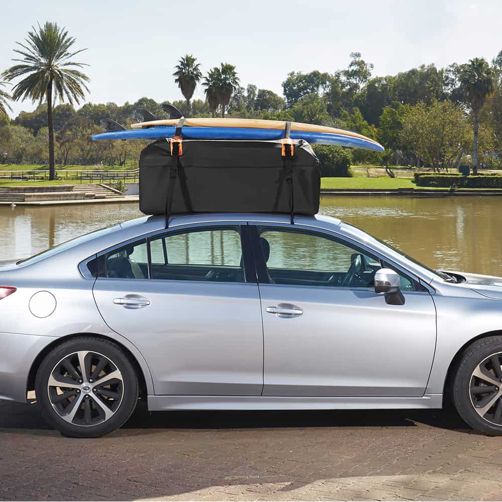 Military-grade XL BagMate car top carrier, secure auto top cargo carriers